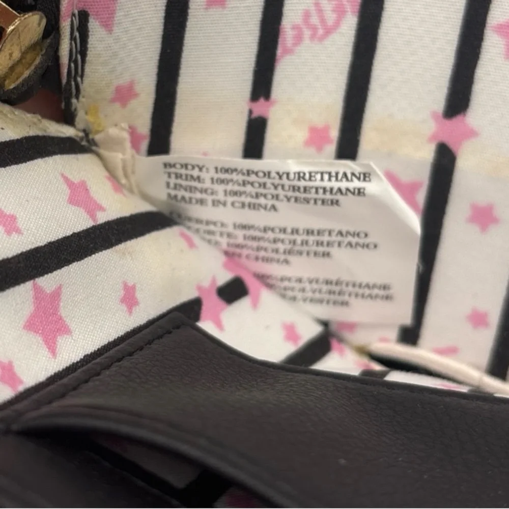 Betsey‎ Johnson Black and Pink Dog Baby Bag